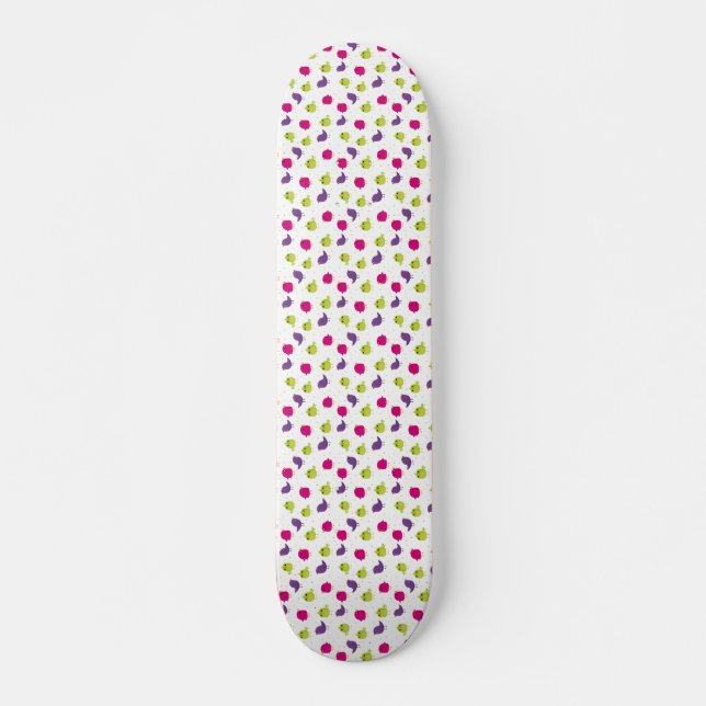 Niedliche, farbige Vögel Skateboard (Vorne)
