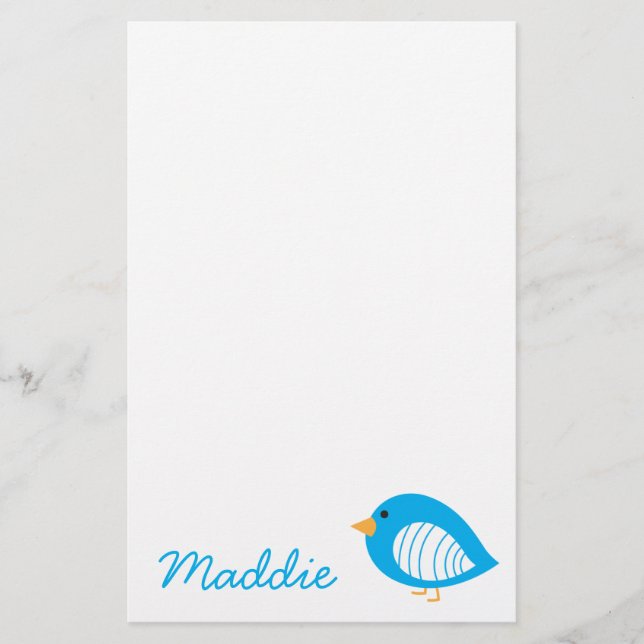 Niedliche, farbige Vogeldarstellung Briefpapier (Vorderseite)