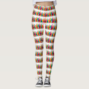 Niedliche, farbige Weinflaschen Muster für iPad Leggings