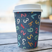 Niedliche farbige Zahlen Muster Blau Kindergeburts