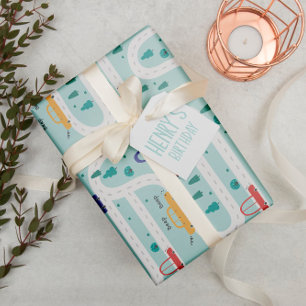 Niedliche Farbkarte Geburtstagskamerad Geschenkpapier Set