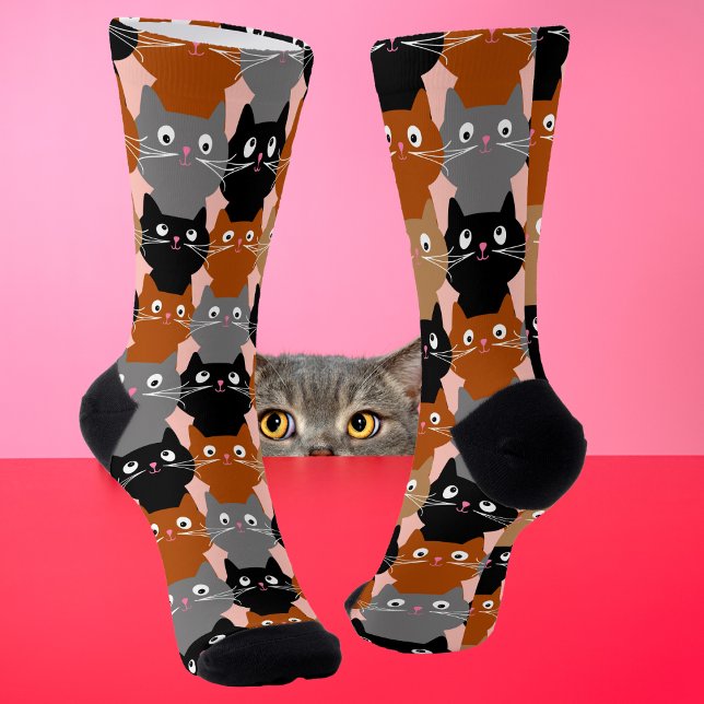 Niedliche Farbkatzenmuster Socken (Von Creator hochgeladen)