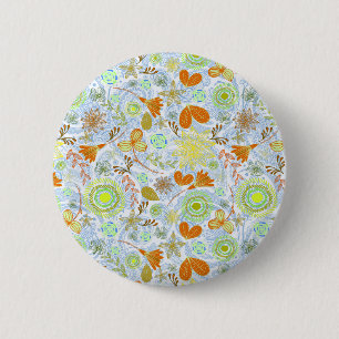 Niedliche farblose nahtlose Blume werfen Tablette Button
