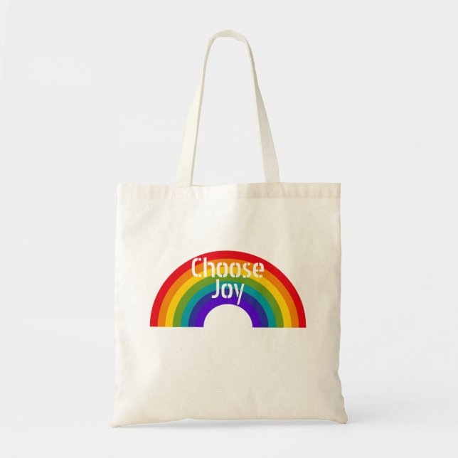 Niedliche Farbwahl Freude Inspiration Regenbogen Tragetasche (Vorne)