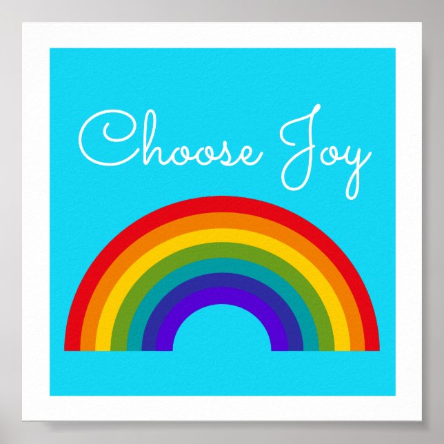 Niedliche Farbwahl Freude inspirierend Regenbogen Poster (Vorne)