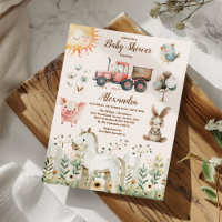 Niedliche Farm Animals Greenery Boy Barn Baby Dusc