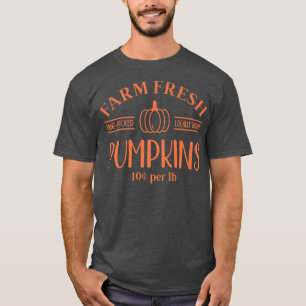 Niedliche Farm Fresh Pumpkins Frohes Herbst Saison T-Shirt