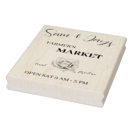 Niedliche Farmermarkt Holzkunst Briefmarke Gummistempel
