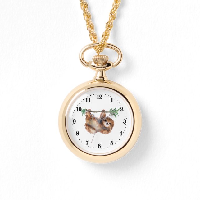 niedliche Faultierliebhaber Armbanduhr (Vorderseite)