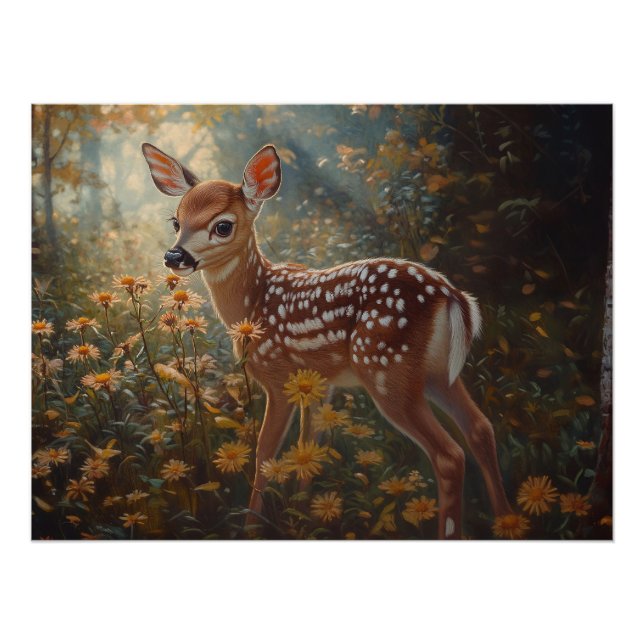 Niedliche Fauna im Wald Poster (Vorderseite)