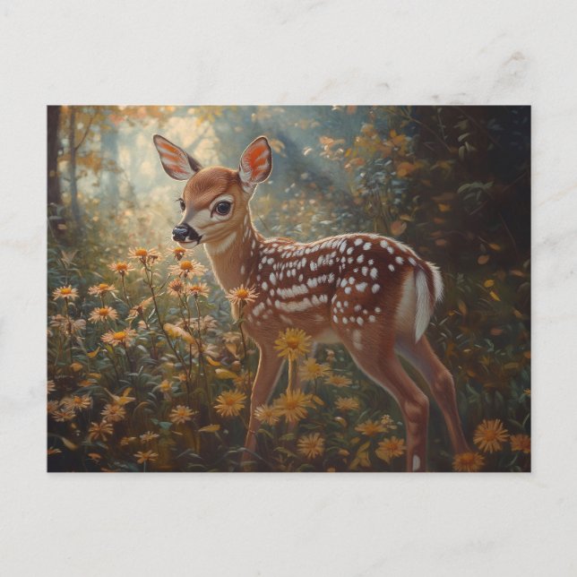 Niedliche Fauna im Wald Postkarte (Vorderseite)