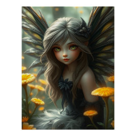Niedliche Feathered Fairy Art Poster