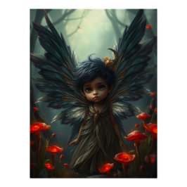 Niedliche Feathered Fairy Art Poster