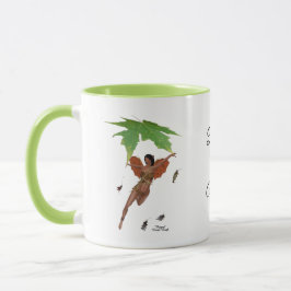 Niedliche Fee mit braunen Wings Kaffeemaschine Tas Tasse