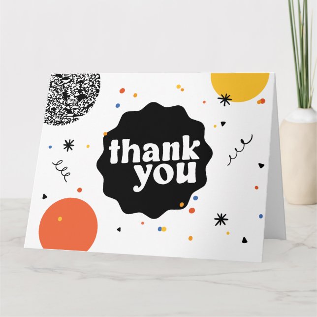 Niedliche Feier Dankeschön Karte (Vorderseite)