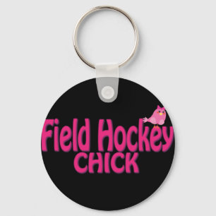 Niedliche Feld-Hockey-Küken-Entwürfe Schlüsselanhänger