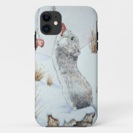 niedliche Feldmäusewinterschnee-Szenenwild lebende Case-Mate iPhone Hülle