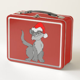 Niedliche Ferienkatze Metall Lunch Box