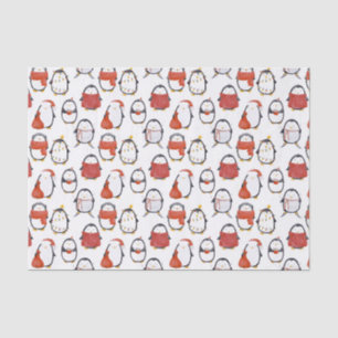 Niedliche Feste Pinguine Muster Weihnachten Seidenpapier