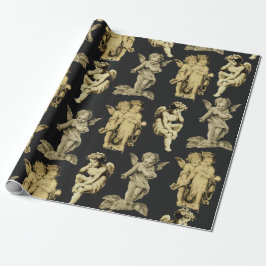 Niedliche festliche Vintage Flügeldrachengel Geschenkpapier