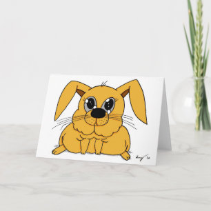 Niedliche Fett-Bunny-Grußkarte Karte
