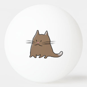 Niedliche fette Katze Tischtennisball