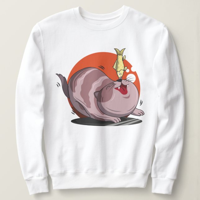 Niedliche Fettkatze Sweatshirt (Design vorne)