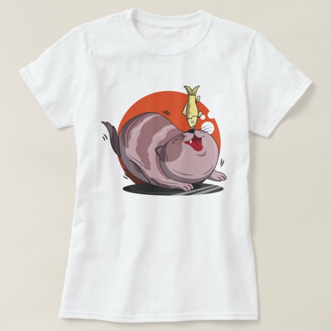 Niedliche Fettkatze T-Shirt (Design vorne)
