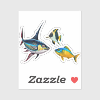 niedliche Fische Aufkleber