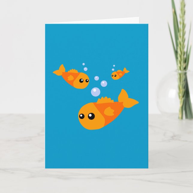 Niedliche Fische Karte (Vorderseite)