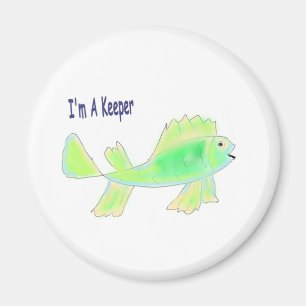 Niedliche Fische mit bin mir ein Wächtertext Magnet