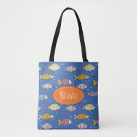 Niedliche Fischmuster Personalisierte Kids schwimm