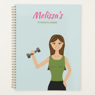 Niedliche Fitness Girl Illustration Workout Fitnes Planer