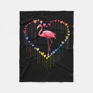 Niedliche Flamingo im Herzen Liebe für Fun Pet Lov Fleecedecke