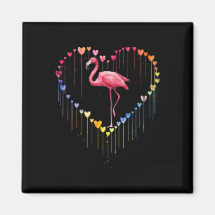 Niedliche Flamingo im Herzen Liebe für Fun Pet Lov Magnet