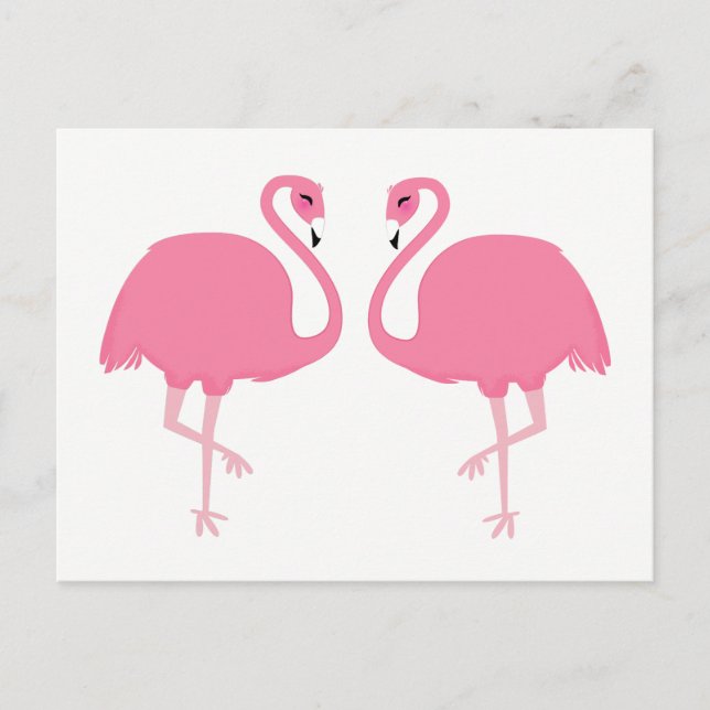 Niedliche Flamingos-Postkarte Postkarte (Vorderseite)