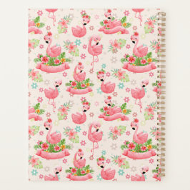 Niedliche Flamingos und tropische Blume Planer