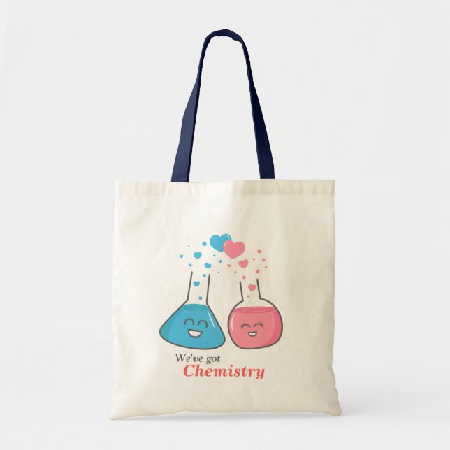 Niedliche Flaschen in der Liebe, haben wir Chemie Tragetasche (Vorne)