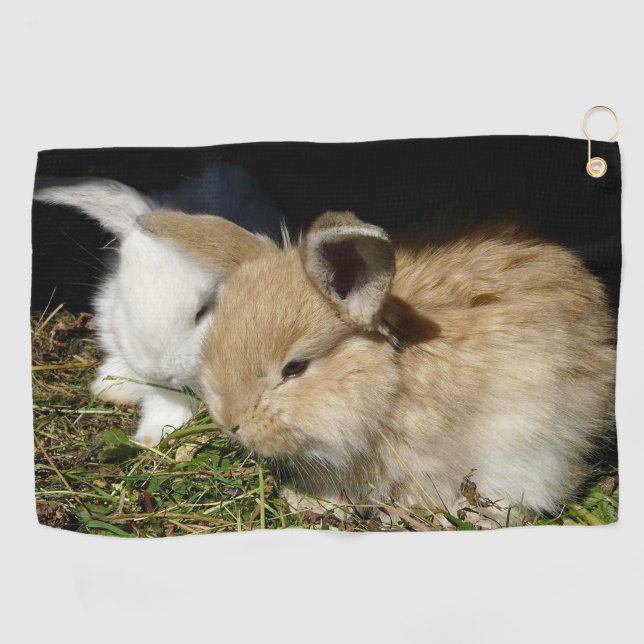 Niedliche, flauschige Bundsen Golfhandtuch (Horizontal)