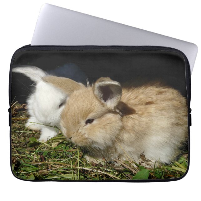 Niedliche, flauschige Bundsen Laptopschutzhülle (Vorderseite)