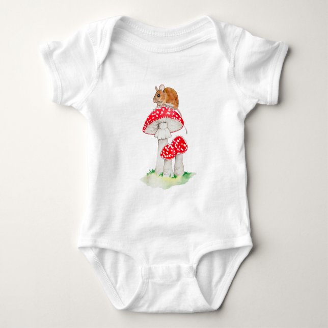 Niedliche Fliegenmaus Baby Strampler (Vorderseite)