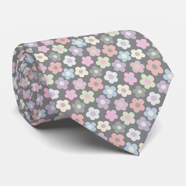 Niedliche Flora Wiadow Pattern Neck Tie Krawatte (Gerollt)