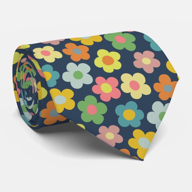 Niedliche Flora Wiadow Pattern Neck Tie Krawatte (Gerollt)