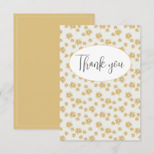 Niedliche florale einfache Wohnung Vielen Dank Kar Dankeskarte