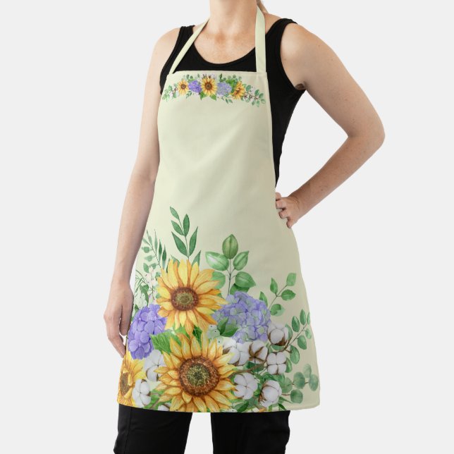 Niedliche florale Frauen-Medium über Print Schürze (InSitu)