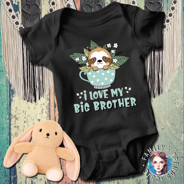 Niedliche florale Kawaii Raccoon I Liebe Mein groß Baby Strampler (Von Creator hochgeladen)