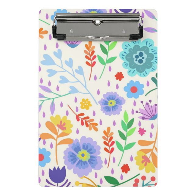 Niedliche florale Mini-Zwischenablage Mini Klemmbrett (Vorderseite)