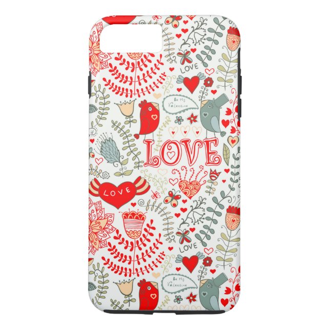 Niedliche florale Valentindesign Case-Mate iPhone Hülle (Rückseite)