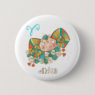 Niedliche Fluffärsche Button
