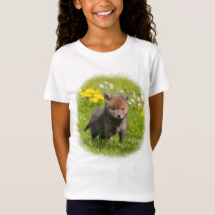 Niedliche Fluffy Red Fox Cub Wild Baby Animal für  T-Shirt